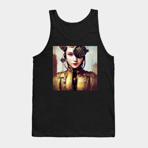 Clockwork Steampunk Woman Tank Top by The Multiverse is Female